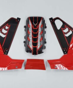 classic trim customs c8 corvette engine trim panel torch red
