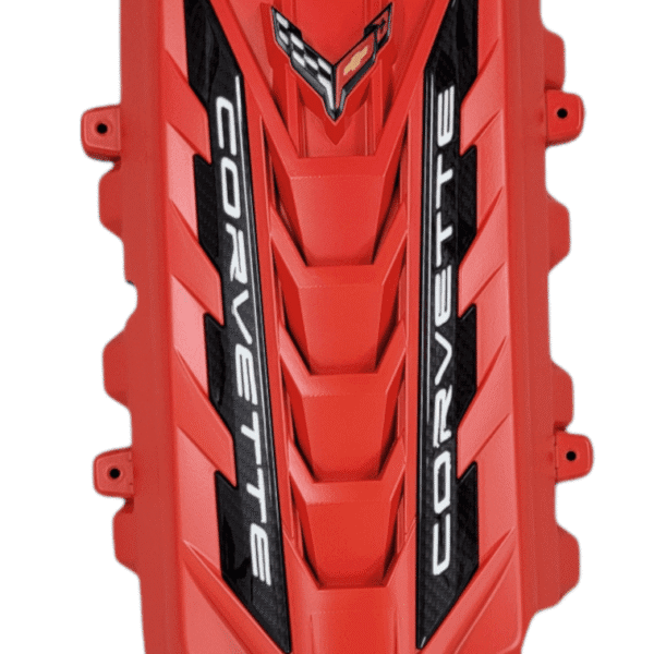 c8 corvette engine cover torch red