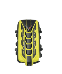 c8 engine cover carbon flash metallic base with accelerate yellow