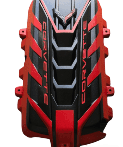 c8 engine cover torch red with crbon flash