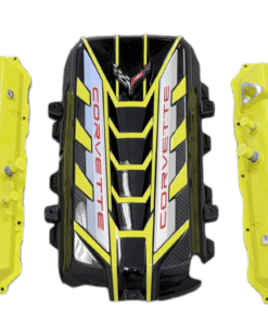 corvette c8 engine cover kit 3pc hydrocarbon accelerate yellow