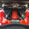 classic trim customs c8 corvette engine trim panels torch red with carbon fiber center
