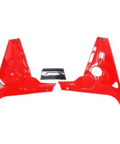 ctc corvette c8 3pc engine trim panels torch red and carbon fiber