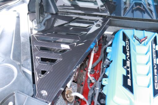 c8 corvette engine panels carbon fiber left side