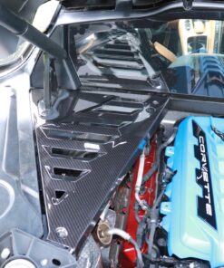 c8 corvette engine panels carbon fiber left side