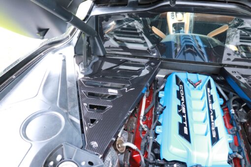 c8 corvette engine panels carbon fiber left side