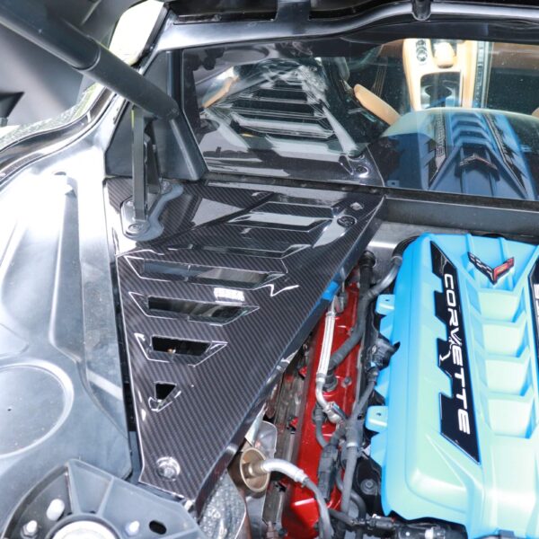 c8 corvette engine panels carbon fiber left side