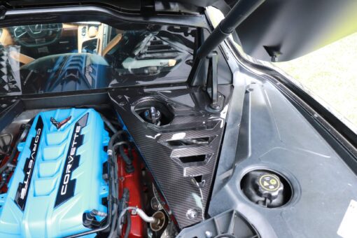 c8 corvette engine panels carbon fiber right side