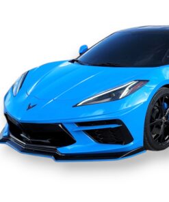 c8 corvette carbon flash with rapid blue stripe 5vm splitter