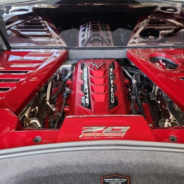 c8 corvette engine dress up 6pc package red mist by classic trim customs