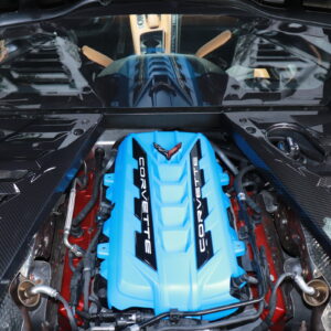 classic trim customs rapid blue carbon fber engine cover