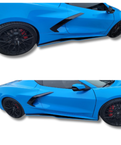 c8 z-ray side skirt with pin stripe