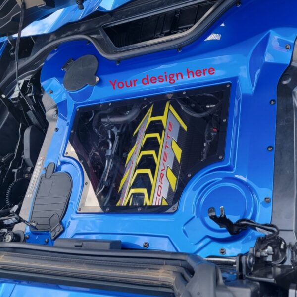 Alternative view of c8 corvette htc clear engine bay cover