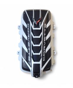 c8 corvette engine cover arctic white and carbon fiber 2025 style