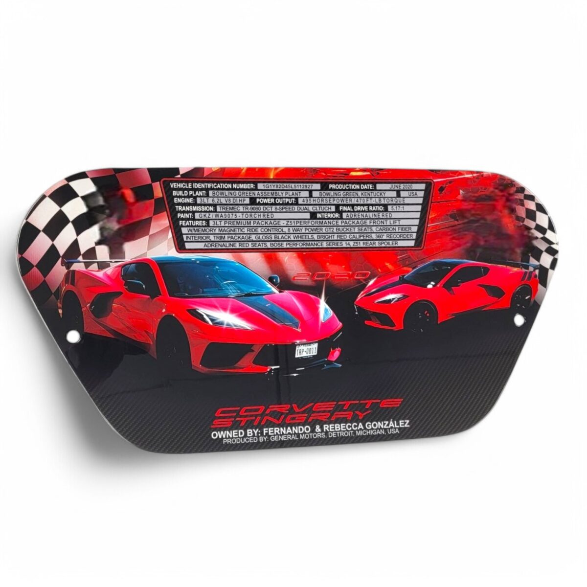 SHOWBOARD FRUNK COVER, c8 corvette frunk panel. With your vehicle specifications.