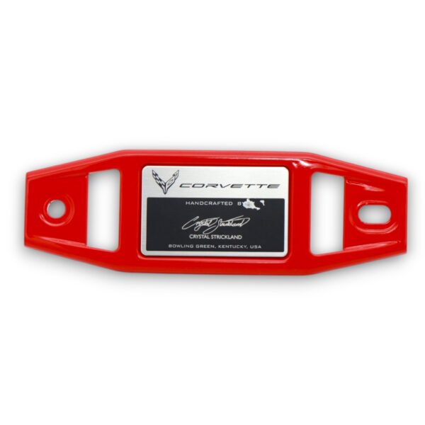 Alternative view of C8 Corvette Z06 Engine Builder Plaque