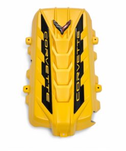 c8=corvette engne cover competition yellow classic trim customs