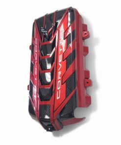 corvette c8 engine cover red mist carbon fiber