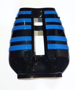 Corvette Z06 Intake Manifold Cover carbon flash , rapid blue accents by classic trim customs'