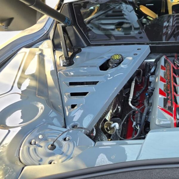 Corvette ERay Engine Filler Cover up close by Classic Trim Customs